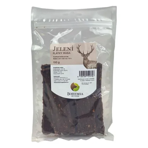 BOHEMIA PET FOOD Jelenie plátky pre psov 100 g