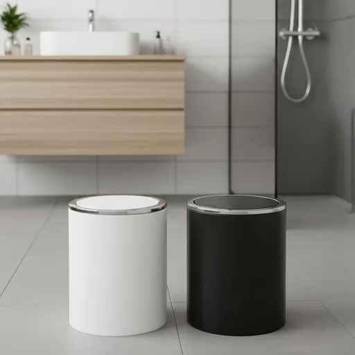 WENKO Odpadkový koš s výklopným víkem Inca 2 l, černý