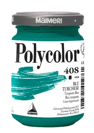 MAIMERI POLYCOLOR - Jemné vinylové farby 408 - turquoise blue, 140 ml