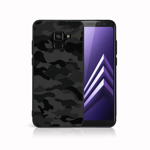MY ART Ochranný kryt pre Samsung Galaxy A8 2018 (A530) BLACK CAMO (234)