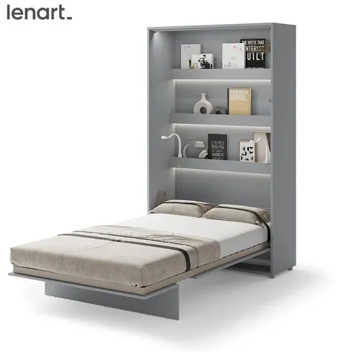 Dig-net nábytok Sklápacia posteľ Lenart BED CONCEPT BC-02 sivá | 120 x 200 cm
