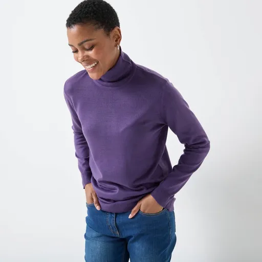 Pulóver s rolákom, kašmírový na dotyk