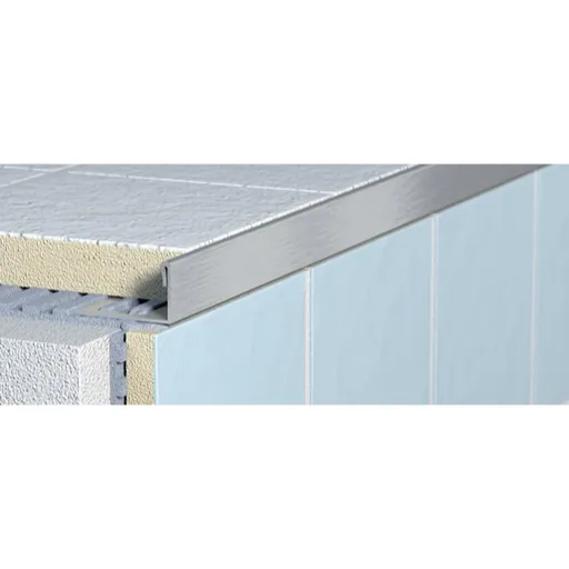 Lišta ukončovací "L" Havos, nerez, dĺžka 250 cm, výška hrany 15 mm, NRZK15250