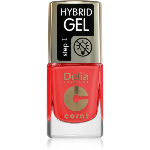 Delia Cosmetics Coral Nail Enamel Hybrid Gel gélový lak na nechty odtieň 146 11 ml