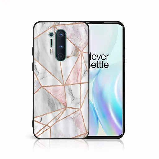 MY ART Ochranný obal OnePlus 8 Pro -PINK MARBLE (143)