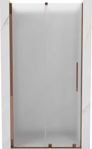 MEXEN/S - Velár posuvné sprchové dvere 110, dekor, ružové zlato 871-110-000-31-60