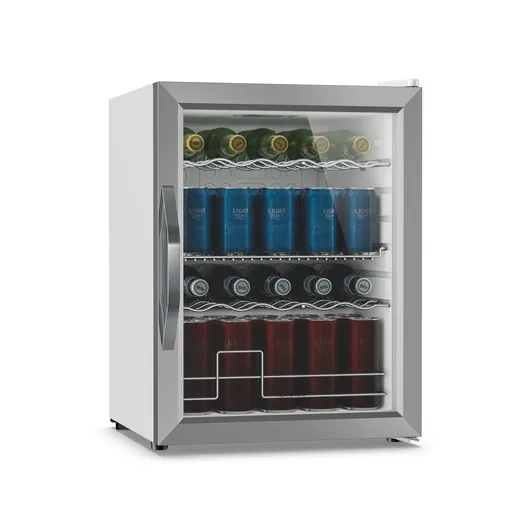 Klarstein Beersafe chladnička na nápoje so sklenenými dverami | 64 x 48 cm | 60 litrov | 85 W | Strieborná/Biela