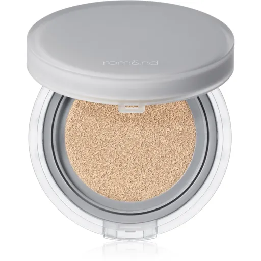 rom&nd Nu Zero Cushion ľahký ochranný make-up v hubke pre rozjasnenie pleti odtieň 03 Natural 21 15 g