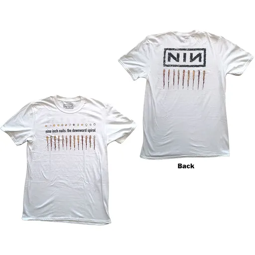 Nine Inch Nails tričko Downward Spiral Biela XXL