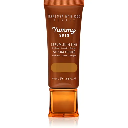 Danessa Myricks Beauty Yummy Skin Serum Skin Tint hydratačný make-up s vyhladzujúcim účinkom odtieň 12 - Dark Skin with Golden Undertones 100 ml