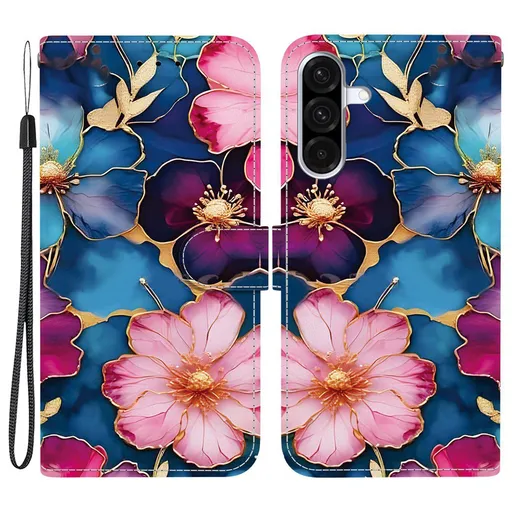 ART Peňaženkový obal pre Samsung Galaxy A56 COLORFUL BLOSSOM