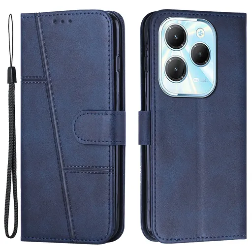 STITCHED Peňaženkový kryt pre Infinix Hot 40 / Hot 40 Pro modrý