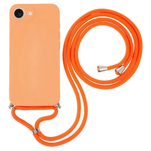 ROPE Kryt so šnúrkou Apple iPhone 16e oranžový