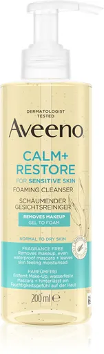 Aveeno CALM+RESTORE Foaming cleanser čistiaca pena 200 ml