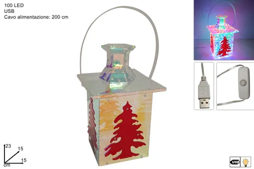 MAKRO - Lampáš svietiaci so 100 LED, s USB káblom