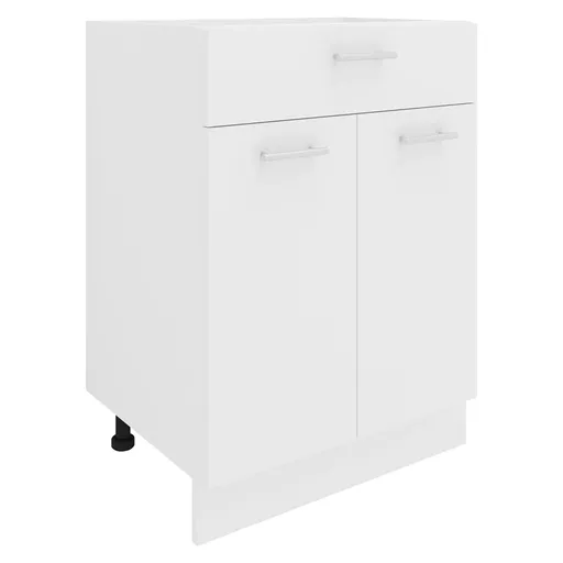 VCM Dolní kuchyňská skříňka Esilo, 60 cm, 2 dvířka a 1 zásuvka, bílá