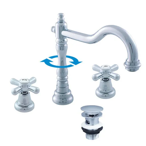 RAV SLEZÁK Morava umývadlová batéria s clic-clacom chróm MK132.0