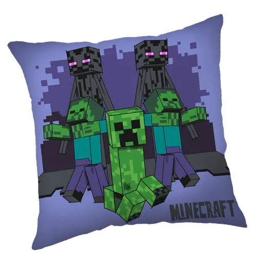 Jerry Fabrics Detský vankúšik s potlačou - Minecraft - Mobs coming for you | 40 x 40 cm