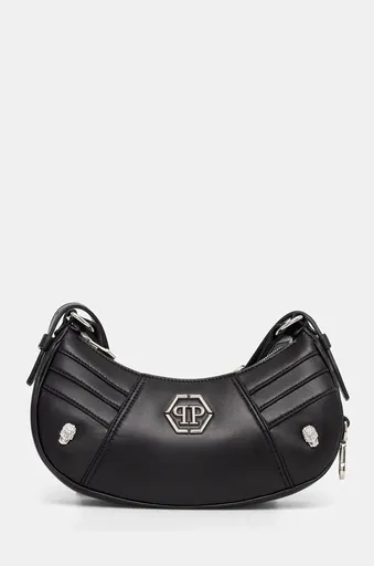 Kožená kabelka Philipp Plein s nádychom hodvábu