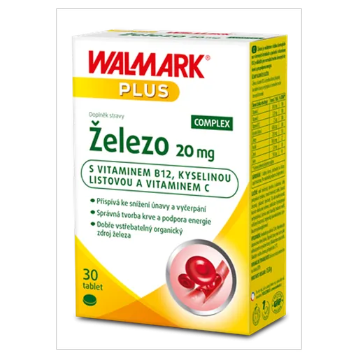 WALMARK Železo 20 mg 30 tabliet