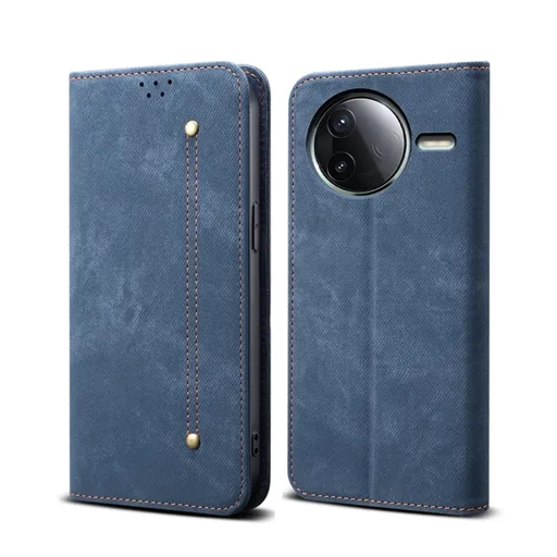 DENIM Peňaženkový kryt pre Xiaomi Poco F7 Pro modrý
