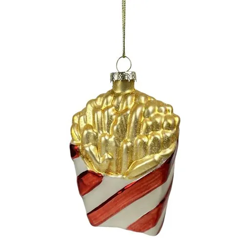 TORO VIANOČNÁ OZDOBA Z HRANOLČEKOV 7X4X11,5CM SKLO