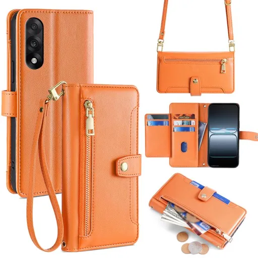 PASTEL Peňaženkové puzdro pre OnePlus Nord 5 5G oranžové