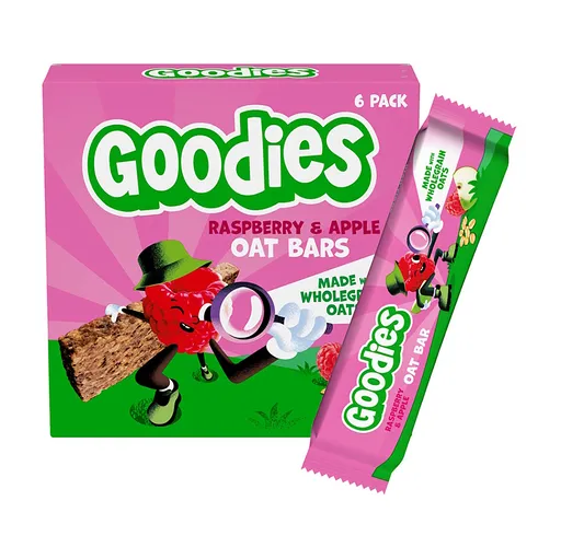 GOODIES Ovsené tyčinky malina a jablko 6 x 23 g