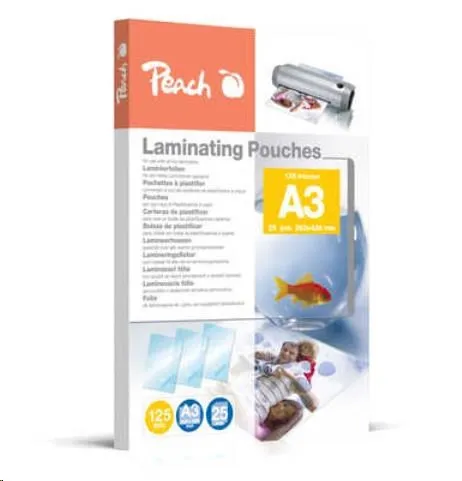 Peach Laminating Pouch A3 (303x426mm), 125mic