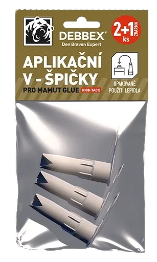 DEBBEX - Náhradné aplikačné špičky pre lepidlá MAMUT 3 ks