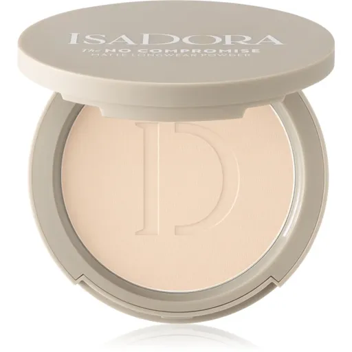 IsaDora The No Compromise Matte Longwear Powder kompaktný púder pre matný vzhľad odtieň 60 Neutral Porcelain 8 g