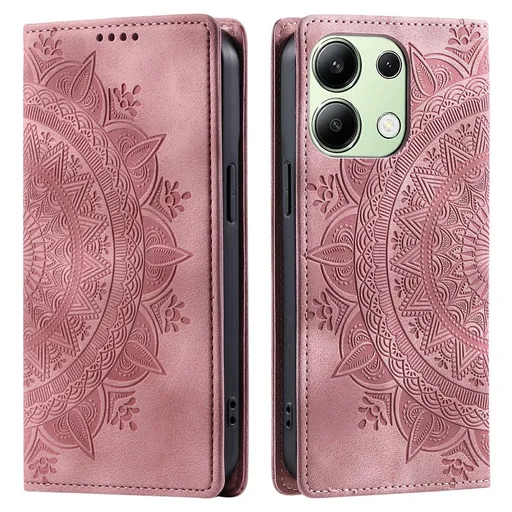 ART MANDALA Peňaženkový obal pre Xiaomi Redmi Note 13 ružový