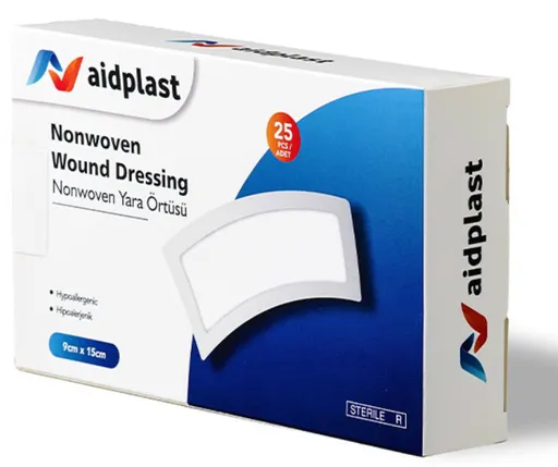Aidplast Náplasť na rany sterilná, vodeodolná 9 x 15 cm 25 ks