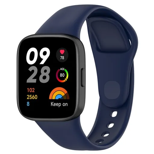 SILICONE Vymeniteľný remienok pre Xiaomi Redmi Watch 3 tmavomodrý