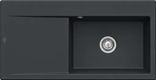 VILLEROY & BOCH VILLEROY & BOCH - Keramický drez Villeroy &amp; Boch Subway Style 60, 336101R7, Pure Black 336101R7