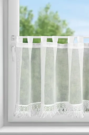 ArtFir Krátka záclona ROXANA PU | biela 150 x 60 cm