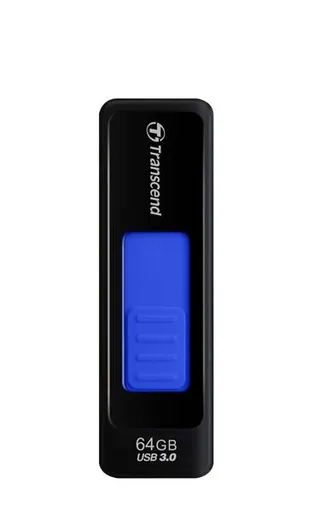 TRANSCEND Flash Disk 64GB JetFlash®760, USB 3.0 (R:80/W:25 MB/s) čierna/tmavo modrá