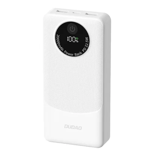 DUDAO K12 Pro 22.5W Powerbank 20 000 mAh biela
