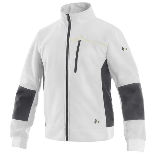 Canis (CXS) Pánska mikina na zips CXS TEXAS - Biela / šedá | L