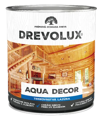 DREVOLUX AQUA DECOR - Tenkovrstvá vodou riediteľná lazúra 0106 - jelša 0,7 L