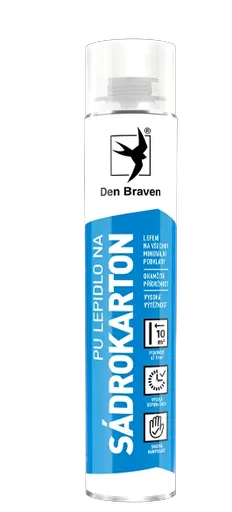 DEN BRAVEN - PU Lepidlo na sadrokartóny žltá 750 ml