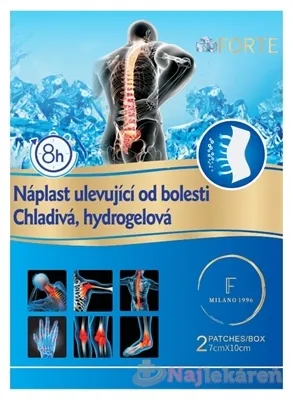 FORTE Náplasť uľavujúca od bolesti chladivá, hydrogélová 7x10 cm, 2 ks