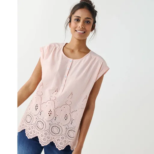 Madeirová blúzka s krátkymi rukávmi