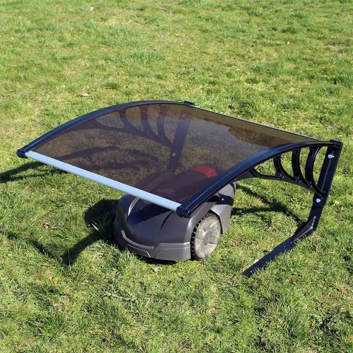 ALDOTRADE Prístrešok pre robotickú kosačku hnedý, 80 x 60 x 40 cm