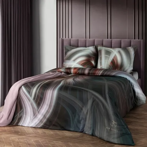 ArtFir Obliečky na dvojlôžko SIERRA | tmavosivá/fialová 220 x 200 cm