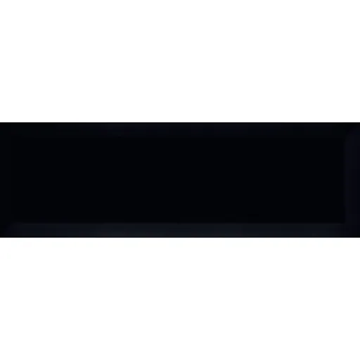 Obklad Ribesalbes Chic Colors negro bisiel 10x30 cm mat CHICC1417