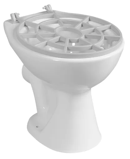 SAPHO - Výlevka keramická samostatne stojaci s roštom 36x47cm, zadný odpad, biela VKS02