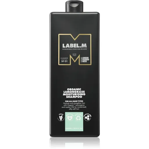 label.m Lemongrass Moisturising Shampoo hydratačný šampón s citrónom a citrónovou trávou 1000 ml