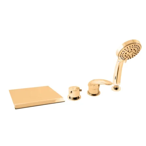 Vaňová batéria RAV Slezák so sprchovacím setom v zlatom prevedení D474.0PZ