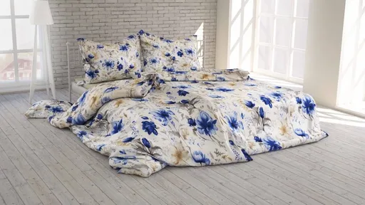 Polášek Bavlnené obliečky MODRÉ KVETY - 40 x 40 cm